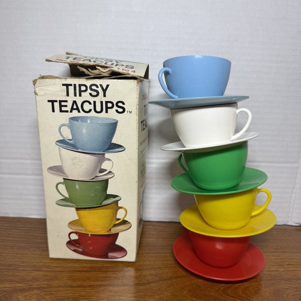 1970's Vintage A Child’s Guidance Tipsy Teacups Toy Set